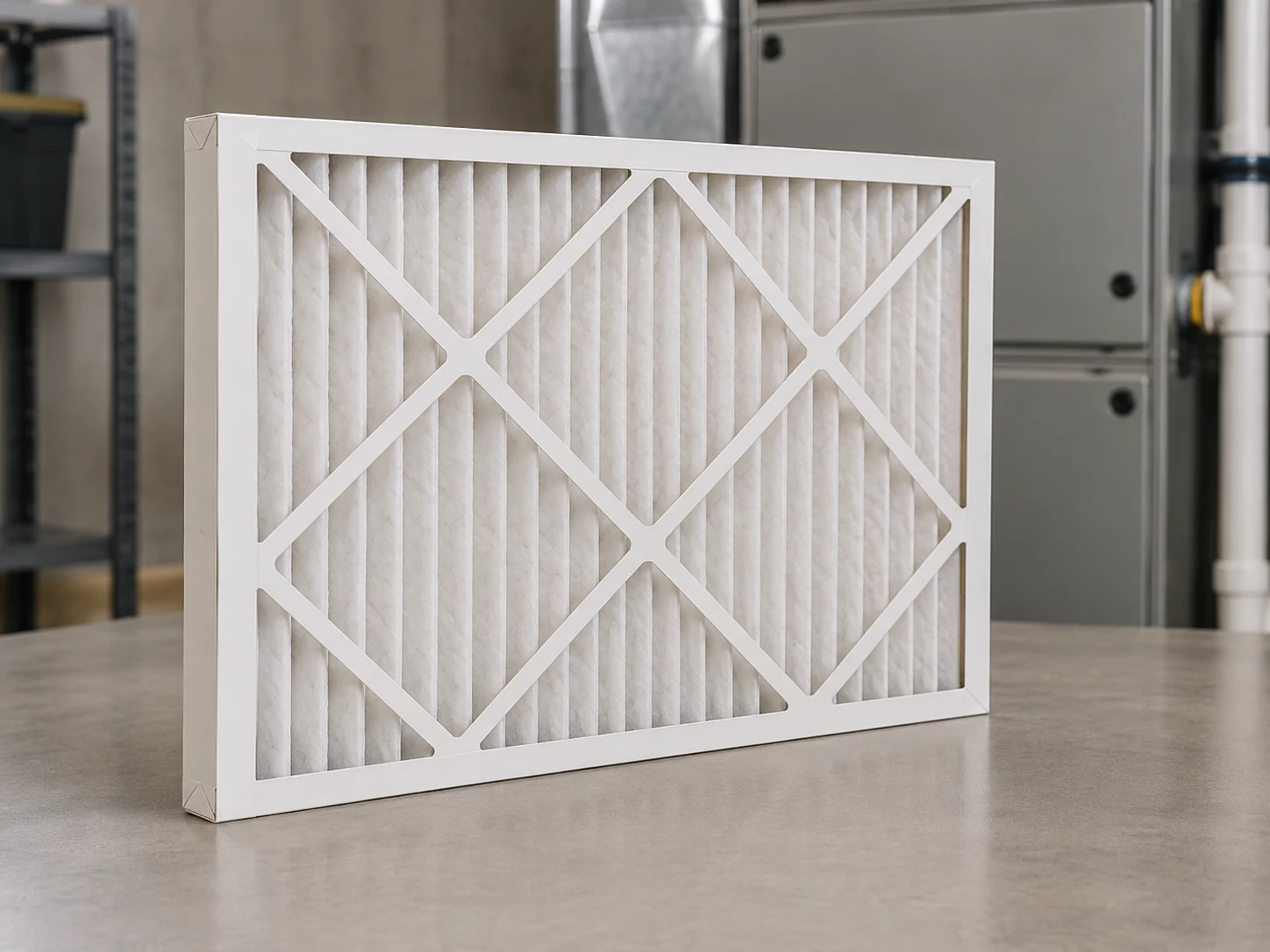 Generic HVAC filter and equipment detail, illustrating maintenance